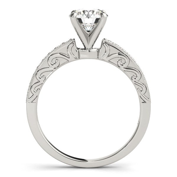 14k White Gold Antique Style Diamond Engagement Ring (1 1/8 cttw) by Bids.com
