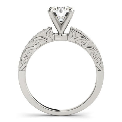 14k White Gold Antique Style Diamond Engagement Ring (1 1/8 cttw) by Bids.com