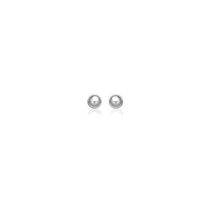 14k White Gold Spherical Stud Earrings (3.0 mm) by Bids.com