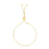 14k Yellow Gold Adjustable Lariat Style Heart Motif Bracelet 