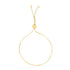 14k Yellow Gold Adjustable Lariat Style Heart Motif Bracelet by Avera Group