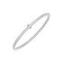 14k White Gold Stretch Bangle with Diamonds - bracelets