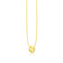 14k Yellow Gold Polished Four Leaf Clover Necklace with Diamond - necklaces