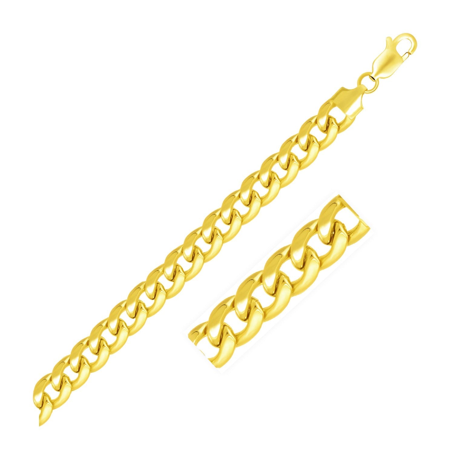 8.0mm 10k Yellow Gold Light Miami Cuban Chain by Bids.com
