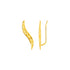 Textured Leaf Climber Earrings in 14k Yellow Gold by Avera Group