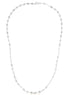 14k White Gold Necklace with Polished Circles - necklaces