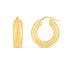 14k Yellow Gold Medium Puffy Hoops - accessories