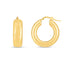 14k Yellow Gold Medium Puffy Hoops 