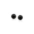 14k White Gold Stud Earrings with Black 5mm Faceted Cubic Zirconia - earrings