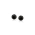14k White Gold Stud Earrings with Black Faceted Cubic Zirconia(5mm) by Avera Group