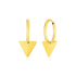 14k Yellow Gold Huggie Style Hoop Earrings with Triangle Drops by Avera Group