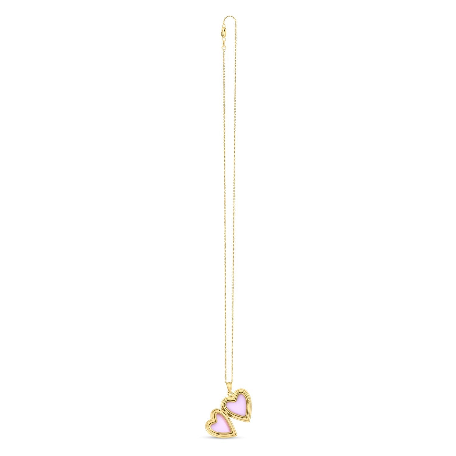 14k Yellow Gold Diamond Heart Locket Necklace by Bids.com