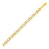 5.7mm 14k Two Tone Gold Pave Curb Bracelet