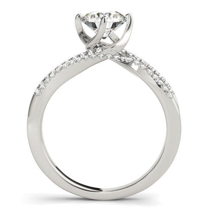 14k White Gold Spiral Design Pronged Diamond Engagement Ring (1 1/8 cttw) by Bids.com
