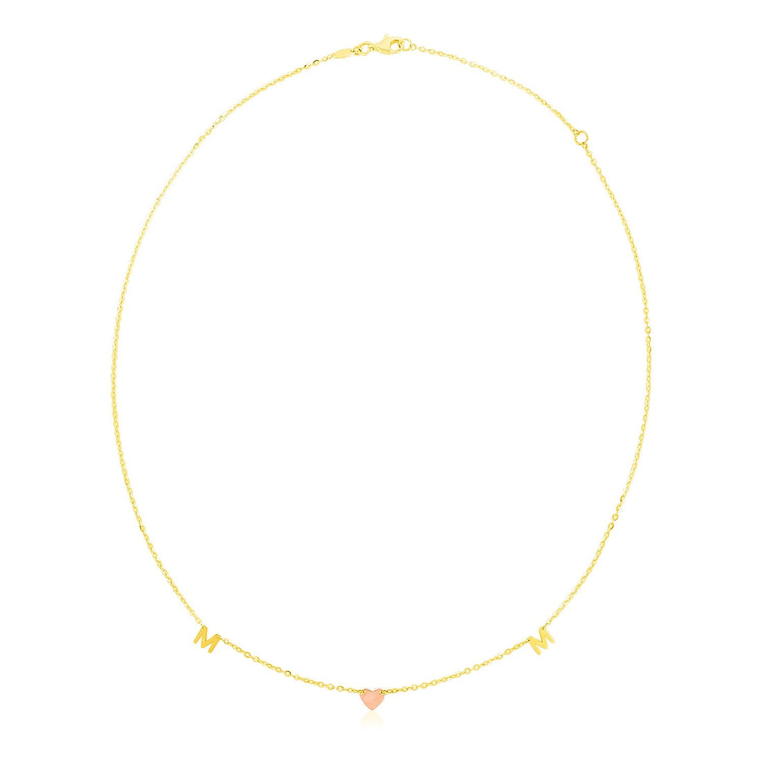 14k Yellow and Rose Gold Mom Necklace - necklaces