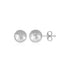 14k White Gold Ball Earrings with Faceted Texture(5mm) by Avera Group