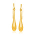 14k Yellow Gold Long Polished Teardrop Dangling Earrings - accessories