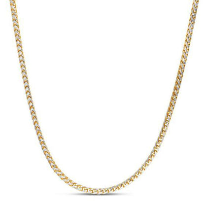 14k Yellow Gold Round Pave Franco Chain (3.15 mm)  DestGlow