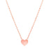 14k Rose Gold Polished Mini Heart Necklace 