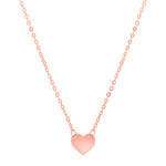14k Rose Gold Polished Mini Heart Necklace - necklaces
