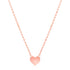 14k Rose Gold Polished Mini Heart Necklace - necklaces