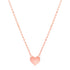 14k Rose Gold Polished Mini Heart Necklace by Avera Group