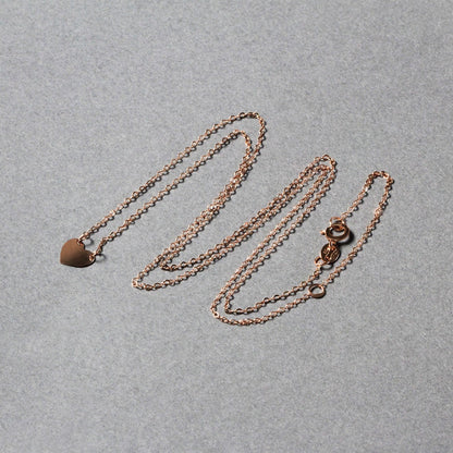 14k Rose Gold Polished Mini Heart Necklace by Bids.com