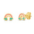 14k Yellow Gold Rainbow Studs - accessories