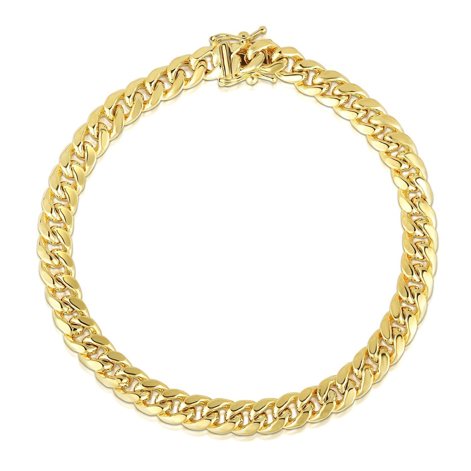 10k Yellow Gold Semi Solid Miami Cuban Bracelet (10.70 mm) 