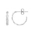 14k White Gold Delicate Chain Hoop Earrings - earrings