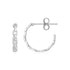 14k White Gold Delicate Chain Hoop Earrings by Avera Group