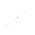 14k Yellow Gold Blue Evil Eye Bracelet (1.00 mm) by Avera Group
