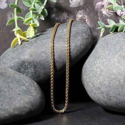 14k Yellow Gold Solid Round Box Chain (2.5 mm) 