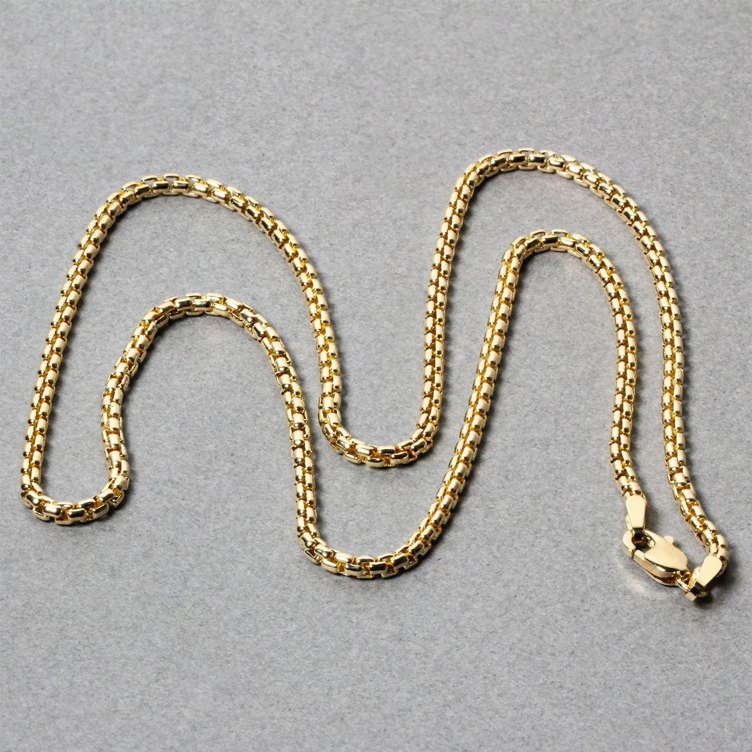 14k Yellow Gold Solid Round Box Chain (2.5 mm) 