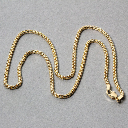 14k Yellow Gold Solid Round Box Chain (2.5 mm) 