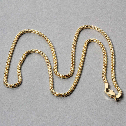 14k Yellow Gold Solid Round Box Chain (2.50 mm)