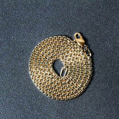 14k Yellow Gold Solid Round Box Chain (2.5 mm) 