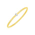 14k Yellow Gold Stretch Bangle with Diamonds - bracelets