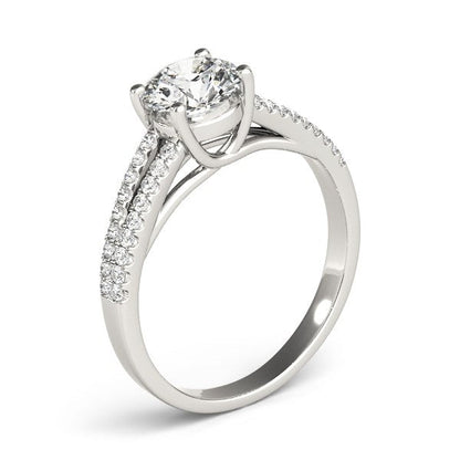 14k White Gold Split Shank Round Diamond Engagement Ring (1 1/8 cttw) by Bids.com