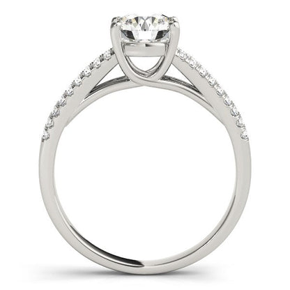 14k White Gold Split Shank Round Diamond Engagement Ring (1 1/8 cttw) by Bids.com