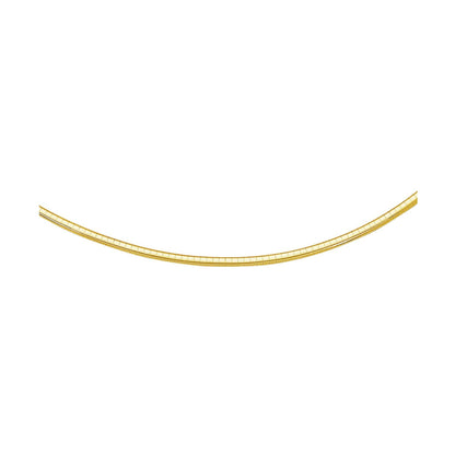 14k Yellow Gold Chain in a Classic Omega (3 mm) by Bids.com
