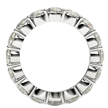Round Cut Lab Grown Diamond Eternity Ring in 14k White Gold (4 cttw FG/VS2) by Bids.com