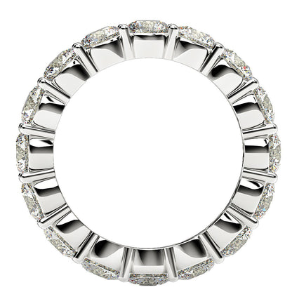 Round Cut Lab Grown Diamond Eternity Ring in 14k White Gold (4 cttw FG/VS2) 