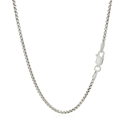 Sterling Silver Rhodium Plated Round Box Chain 1.8mm by Bids.com