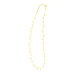 14K Yellow Gold Necklace with Dangling Stars - necklaces