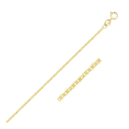 10k Yellow Gold Mariner Link Chain 1.2mm  DestGlow
