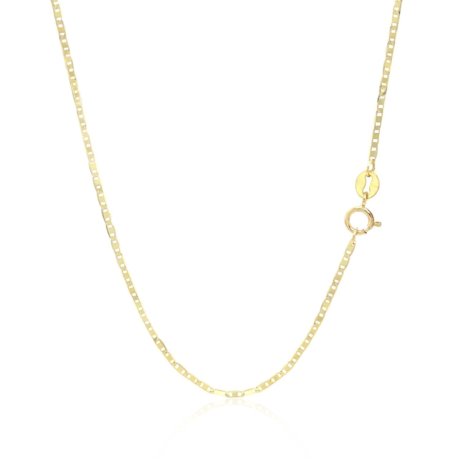 10k Yellow Gold Mariner Link Chain 1.2mm  DestGlow