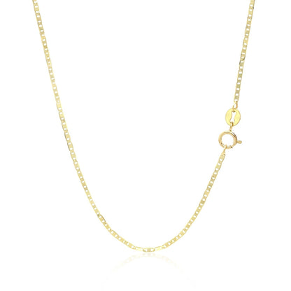 10k Yellow Gold Mariner Link Chain 1.2mm  DestGlow