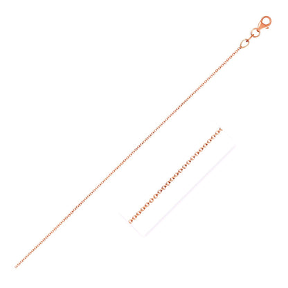 Double Extendable Cable Chain in 14k Rose Gold (1.00 mm) - DestGlow
