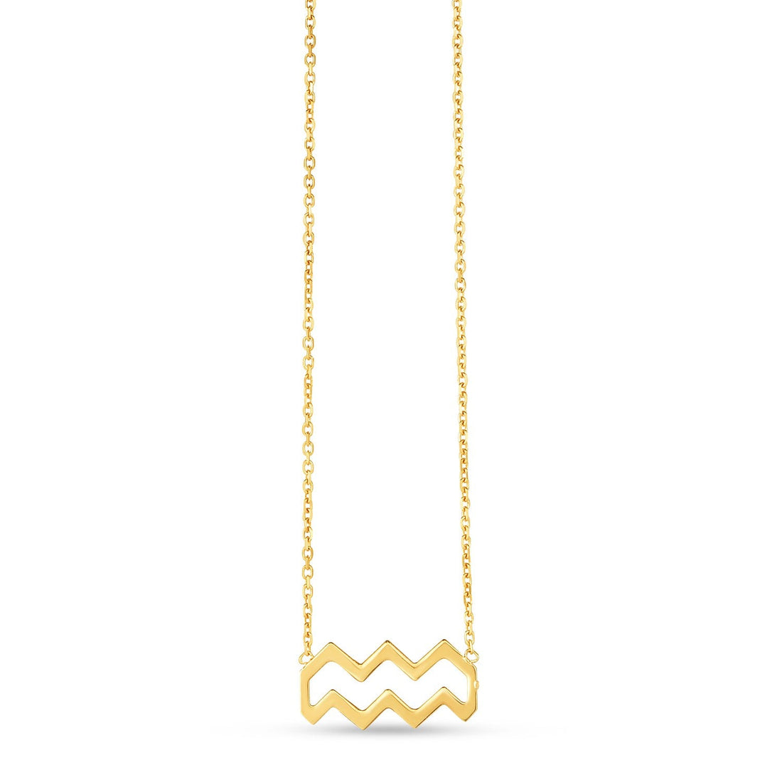 14K Yellow Gold Aquarius Necklace